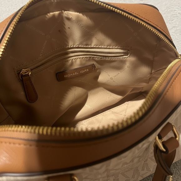 Michael Kors Ayden Medium Logo and Faux Leather Satchel - Picture 9 of 9